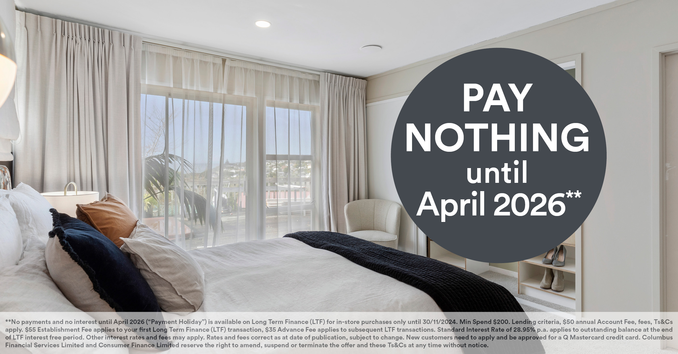 Finance Available. Pay Nothing Until April 2026 with Q-Card**